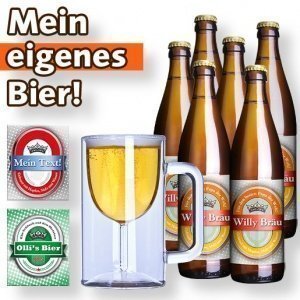 Mein eigenes Bier (6 x 0,5 l) und Biergl