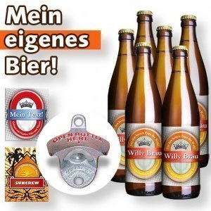 Mein eigenes Bier (6 x 0,5 l) und Wandfl
