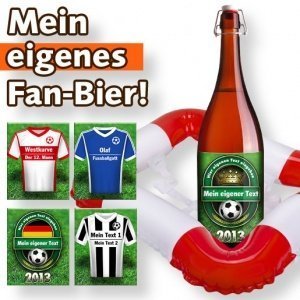 Mein eigenes Fan-Bier (3 Liter) und Bier