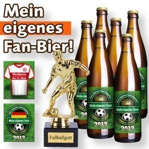 Mein eigenes Fan-Bier und Pokal