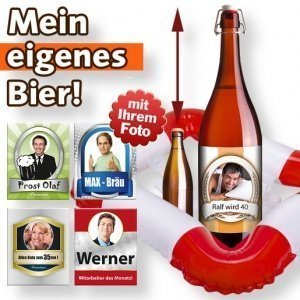 Mein eigenes Foto-Bier (3 Liter) und Bie
