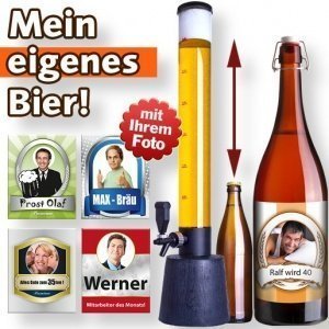 Mein eigenes Foto-Bier (3 Liter) und Zap