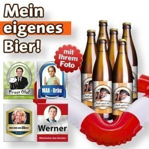Mein eigenes Foto-Bier (6 x 0,5 l) und B