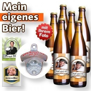 Mein eigenes Foto-Bier (6 x 0,5 l) und W