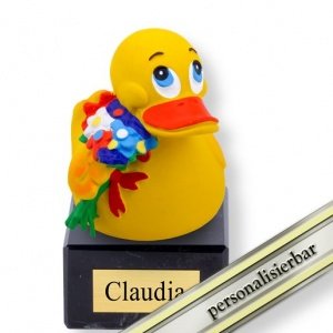 Meine Quietscheente Flower Power