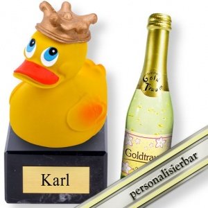 Meine Quietscheente König und Goldtraum-
