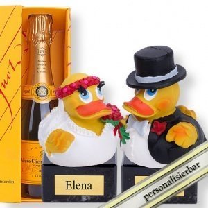 Meine Quietscheenten Brautpaar und Champ