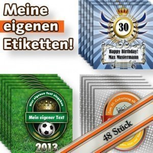 Meine eigenen Etiketten (48 Stück)