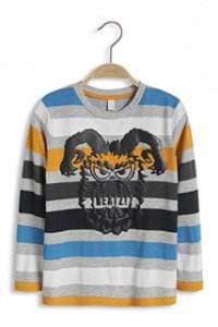 Melange Jersey Print Longsleeve