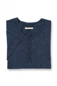 Meliertes Henley-Shirt