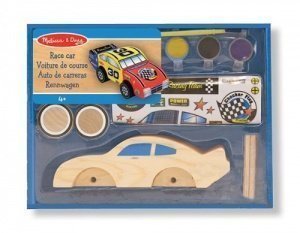 Rennwagen aus Holz zum Selbstdekorieren