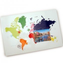 Memoboard Weltkarte mit Magneten