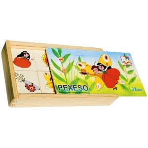 Memoryspiel aus Holz mit Märchen-Motiven