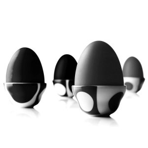 Menu Eierbecher PANTON schwarz - 4er Set