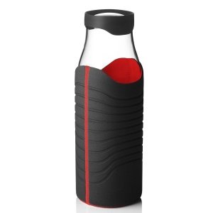 Menu Karaffe 1L mit Hülle schwarz-rot