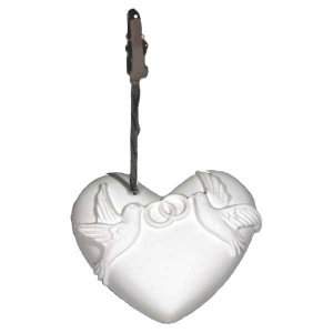 MenükartenhalterTauben mit Ringen