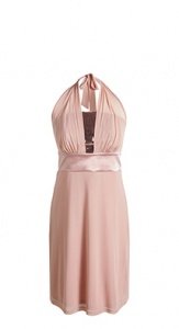 Mesh Neckholder-Kleid