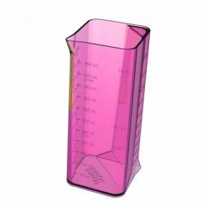 Messbecher 2-in-1 transparent pink