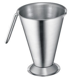 Messbecher mit Griff aus rostfreiem Edel