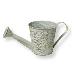 Metall-Gießkanne grau