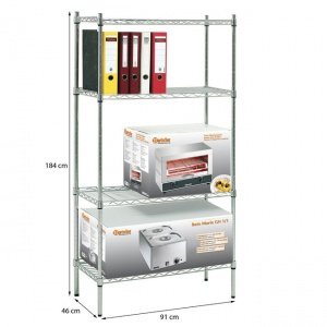 Metall-Lagerregal mit flachen Regalböden