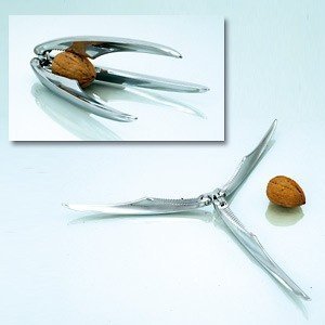 Metall Nussknacker ´3D´, Chrom