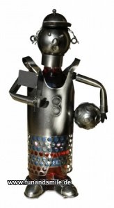 Metall Weinflaschenhalter als Fußballspi