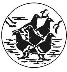 Metallemblem  5 Tauben