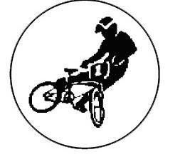 Metallemblem BMX-Fahrer