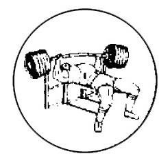 Metallemblem Bankdrücken