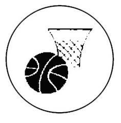 Metallemblem Basketball
