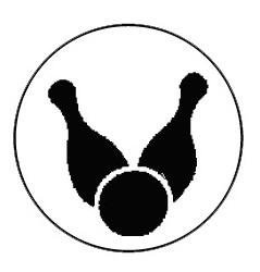 Metallemblem Bowling