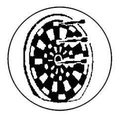 Metallemblem Dartscheibe