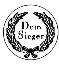Metallemblem ""Dem Sieger""