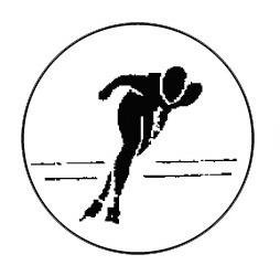 Metallemblem Eisschnelllauf