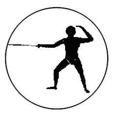 Metallemblem Fechten