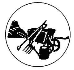 Metallemblem Gartenarbeit