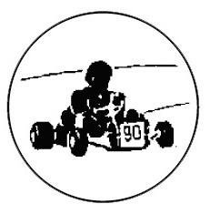 Metallemblem Go-Kart