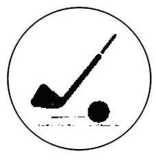 Metallemblem Golf Ø 50mm