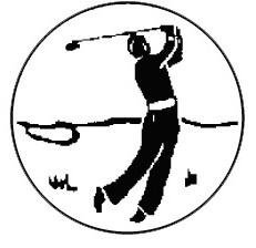 Metallemblem Golfer