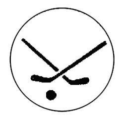 Metallemblem Hockey