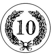 Metallemblem Jubiläum 10