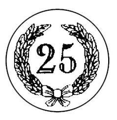 Metallemblem  Jubiläum 25
