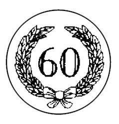 Metallemblem Jubiläum 60