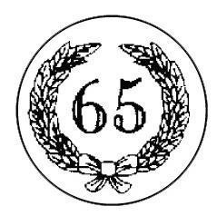Metallemblem Jubiläum 65