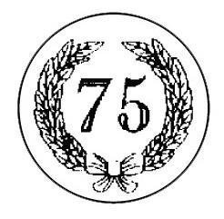 Metallemblem  Jubiläum 75
