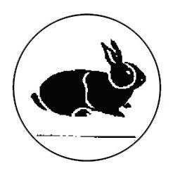 Metallemblem Kaninchen