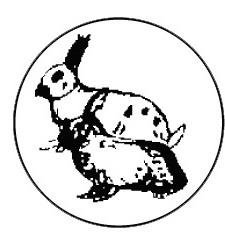 Metallemblem Kaninchen