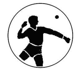 Metallemblem Kugelstoßen