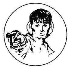 Metallemblem Pistole Damen